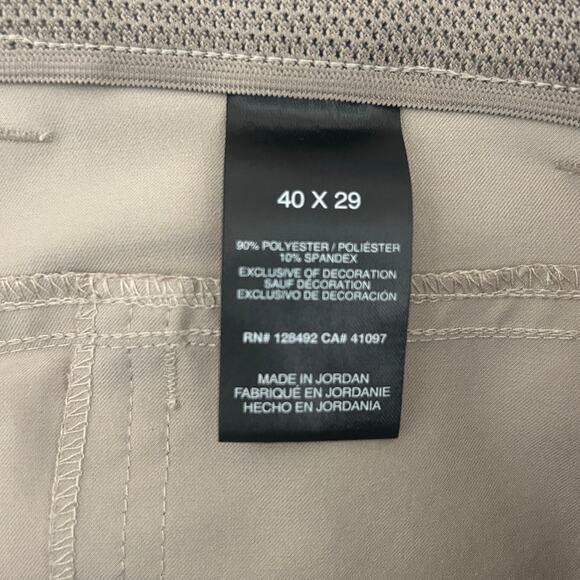 Greg Norman Men Golf Tech Pants 40X20 Beige Pockets Stretch Comfort Leisure - Picture 2 of 12